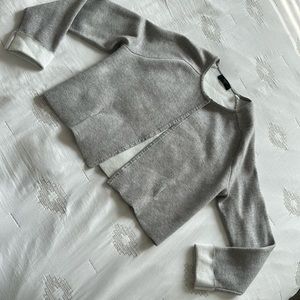 Tahari Grey Structured Sweater
